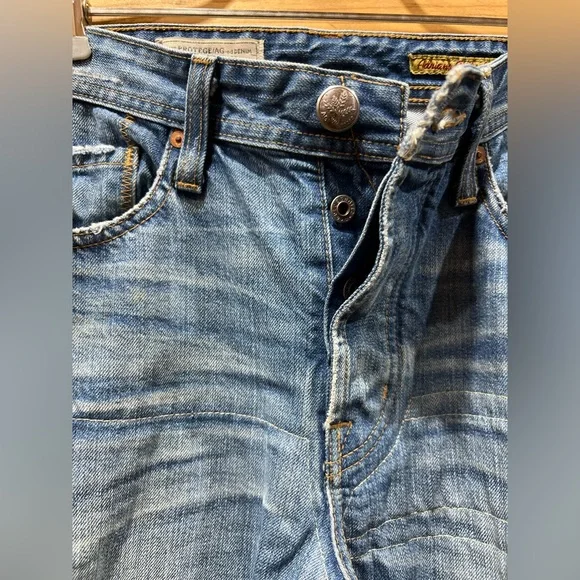 Adriano Goldschmied AG Men’s “The Protégé” JeansDistressed Slim Straight Leg